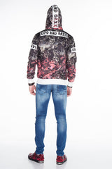 CL270 Men's Sweat Jacket with Lettering Prints