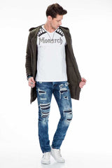 CL296 Men's Sweat Jacket with Stylish Double Zipper