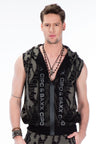 CL297 Men's softshell vest with trendy hood