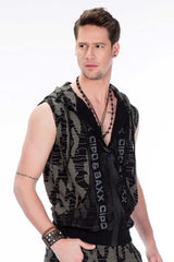 CL297 Men's softshell vest with trendy hood