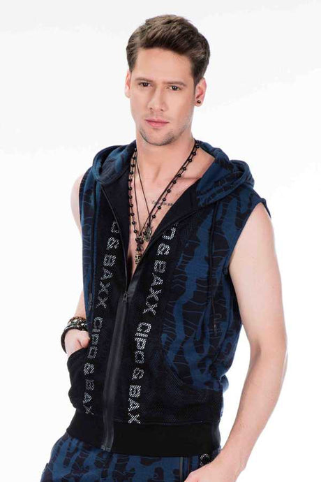 CL297 Men's softshell vest with trendy hood