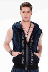 CL297 Men's softshell vest with trendy hood