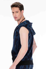 CL297 Men's softshell vest with trendy hood