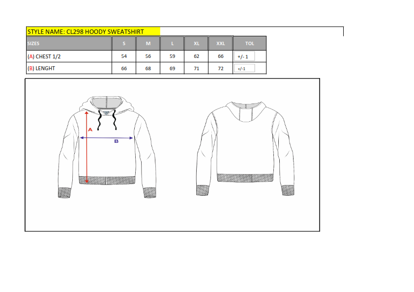 CL298 Men's hooded sweatshirt in sleeveless design