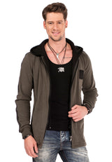 CL305 Men's Sweat Jacket with Layered Look