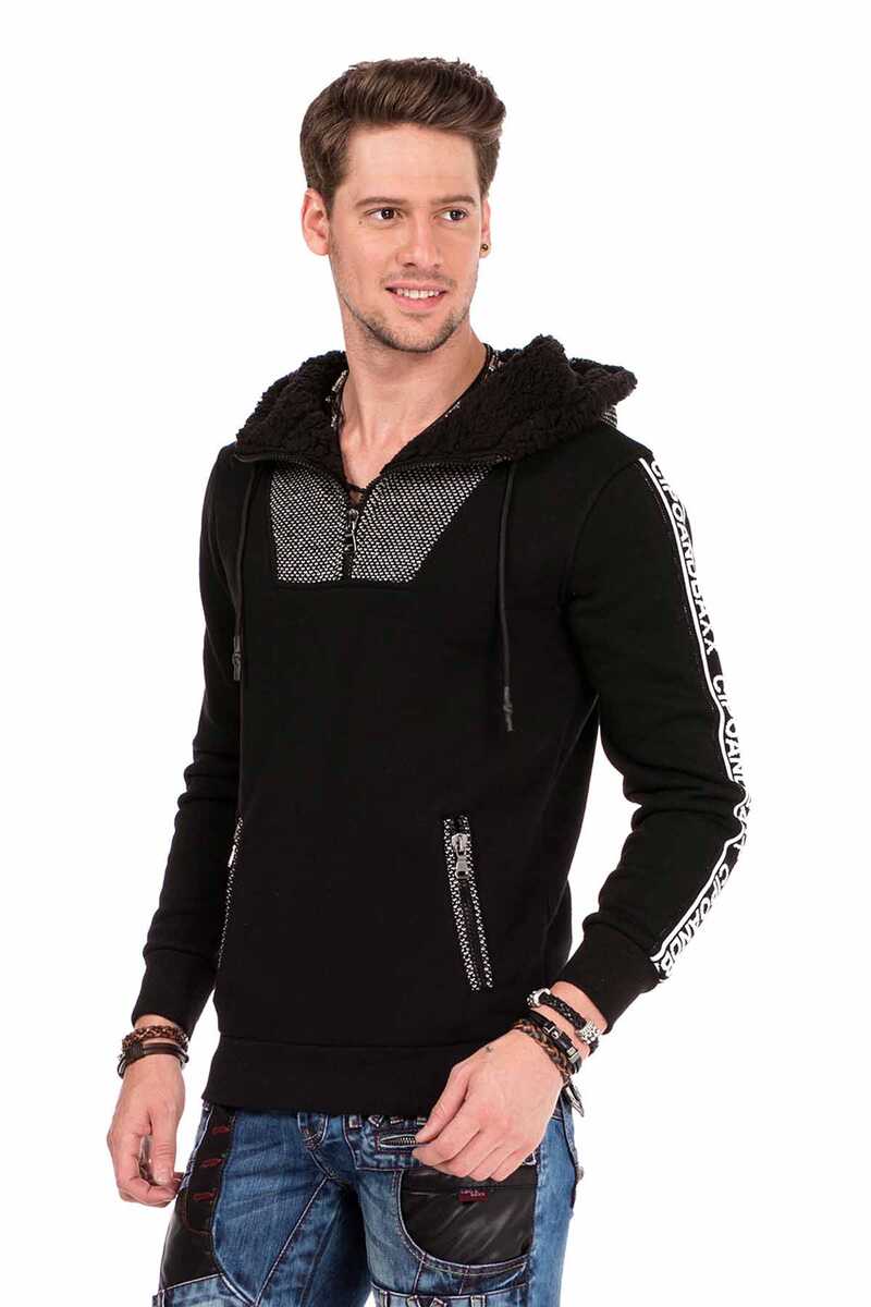 CL311 Men's hooded sweatshirt with soft teddy plush