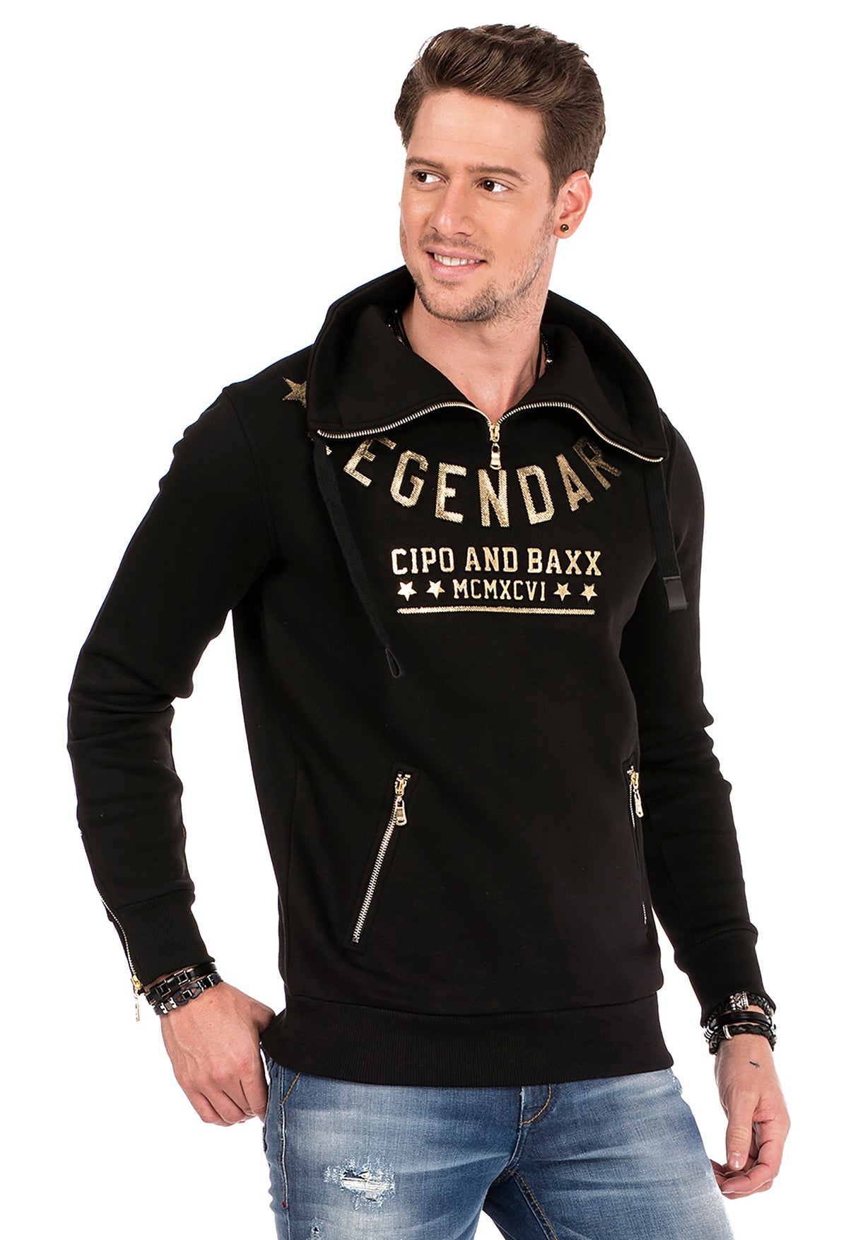 CL324 Men's Sweatshirt with Tube Collar