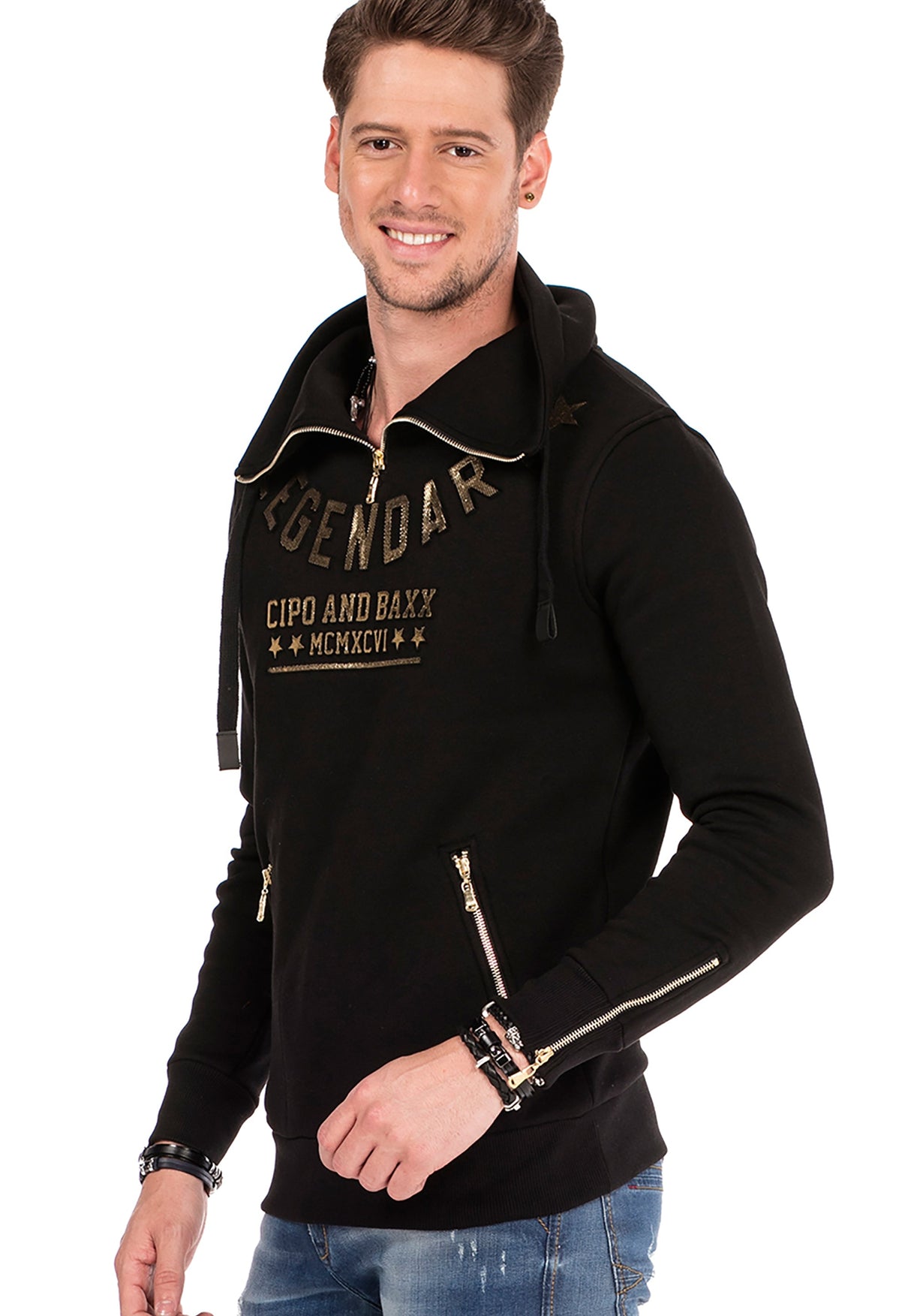 CL324 Men's Sweatshirt with Tube Collar