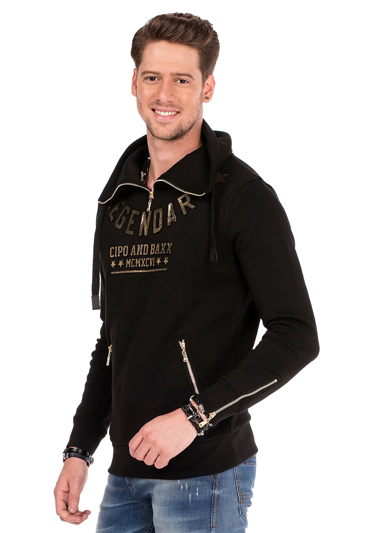 CL324 Men's Sweatshirt with Tube Collar