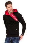 CL329 Men's hooded sweatshirt with zip collar