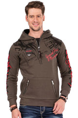 CL334 Men's hooded sweatshirt with trendy prints and embroidery