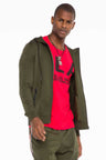 CL346 Men's Sweat Jacket with CB Brand Stripes