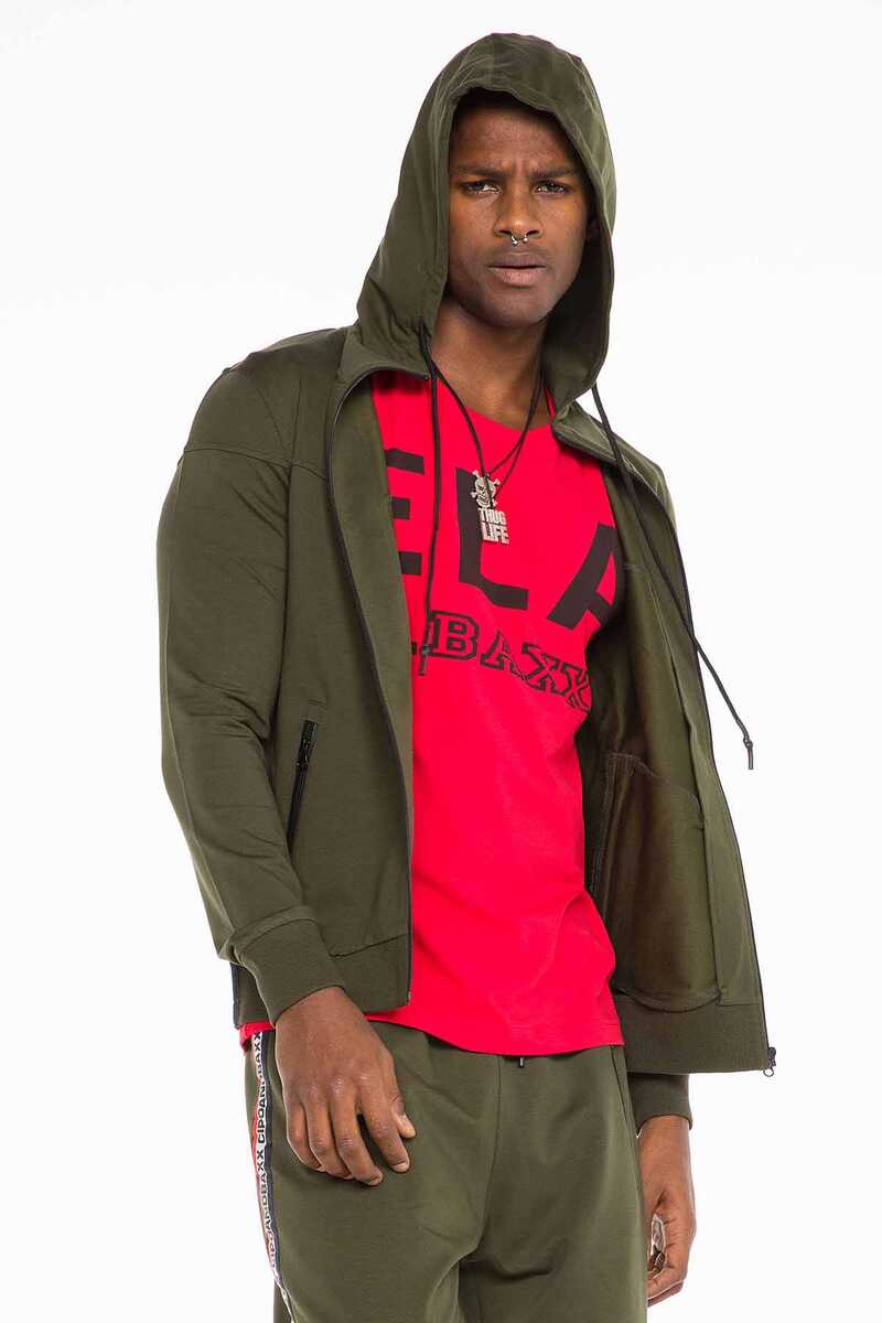 CL346 Men's Sweat Jacket with CB Brand Stripes