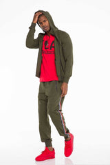 CL346 Men's Sweat Jacket with CB Brand Stripes