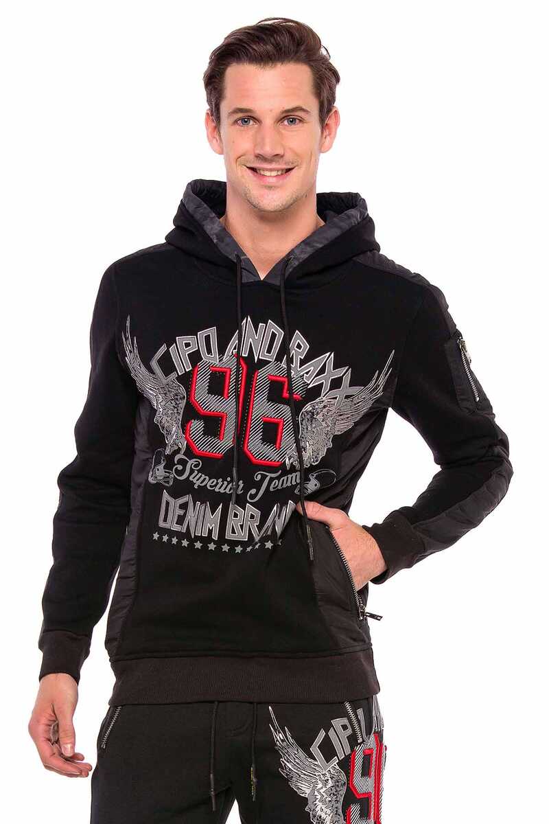 CL358 Men's hooded sweatshirt with 3D print