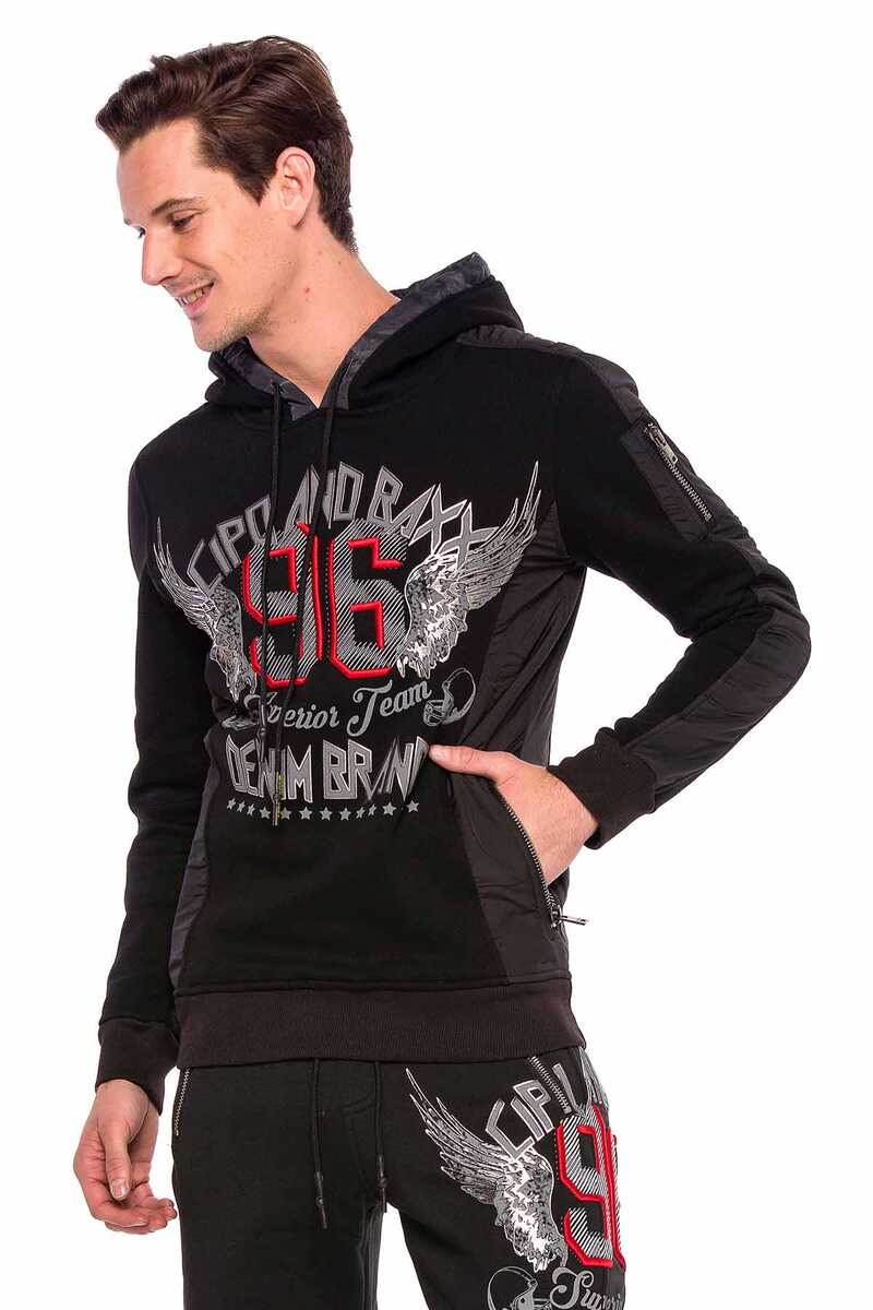 CL358 Men's hooded sweatshirt with 3D print