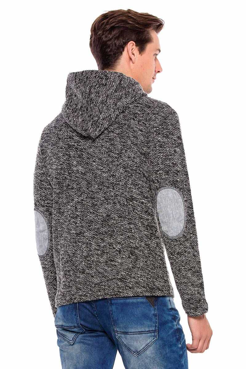 CL359 Men's hooded sweatshirt with various patches