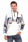 CL366 Men's hooded sweatshirt with printed sleeves