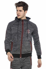 CL371 Men's Sweat Jacket with Contrast Stitching