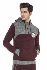 CL372 Men's Sweatshirt – Two-tone Hoodie with Texture & Character
