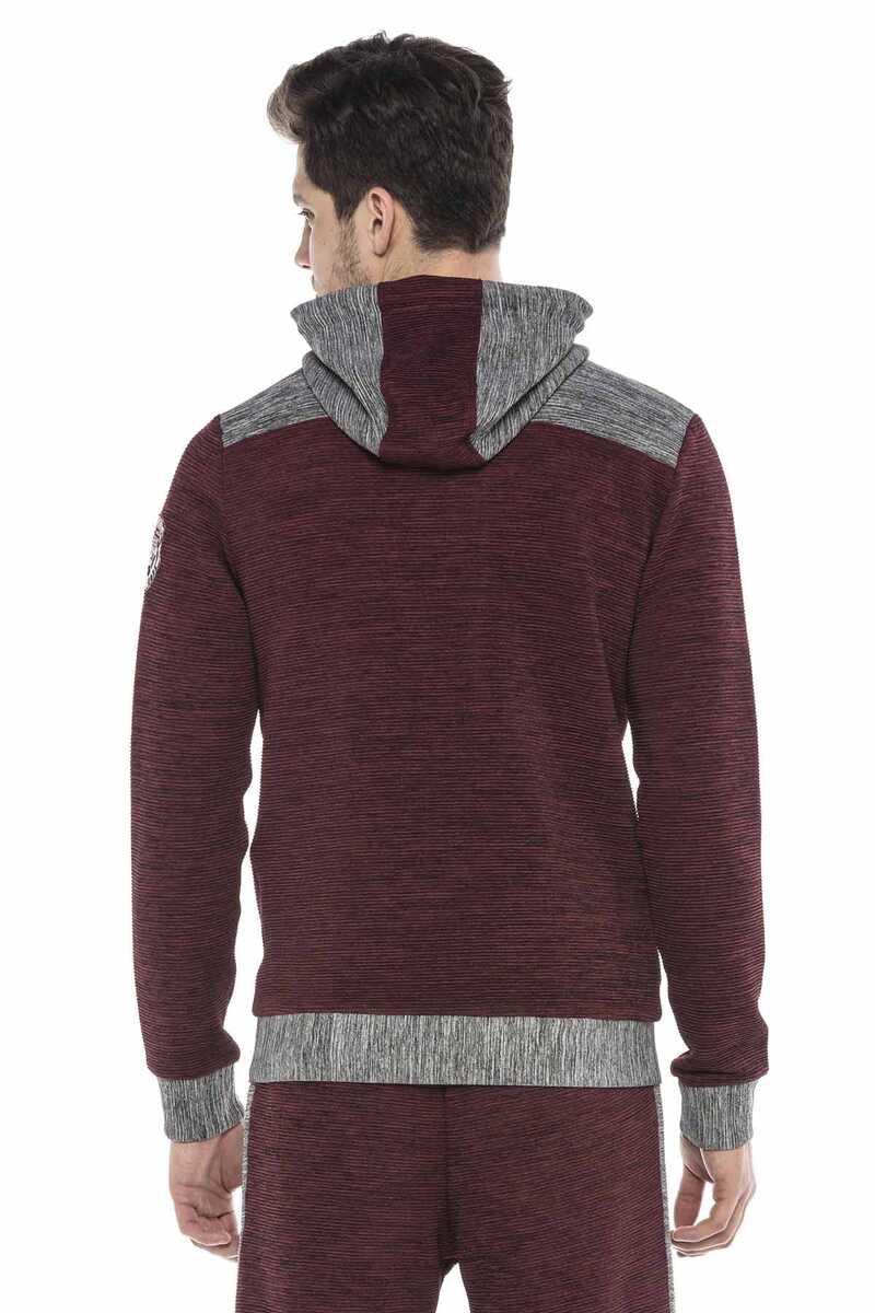 CL372 Men's Sweatshirt – Two-tone Hoodie with Texture & Character