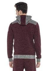 CL372 Men's Sweatshirt – Two-tone Hoodie with Texture & Character