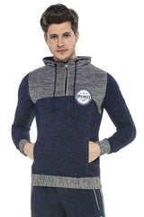 CL372 Men's Sweatshirt – Two-tone Hoodie with Texture & Character