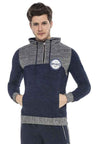 CL372 Men's Sweatshirt – Two-tone Hoodie with Texture & Character
