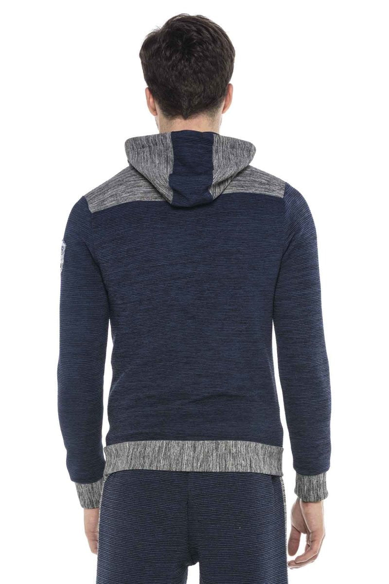 CL372 Men's Sweatshirt – Two-tone Hoodie with Texture & Character