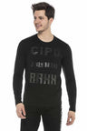 CL374 Men's long-sleeved shirt with subtle front print