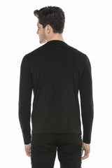 CL374 Men's long-sleeved shirt with subtle front print