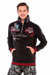 CL377 Men's sweatshirt with high stand-up collar