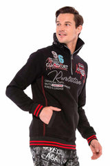 CL377 Men's sweatshirt with high stand-up collar