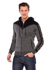 CL381 men's sweat jacket with cool rivets