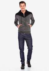CL381 men's sweat jacket with cool rivets