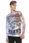 CL410 Men's long-sleeved shirt in a cool color gradient
