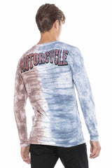 CL410 Men's long-sleeved shirt in a cool color gradient