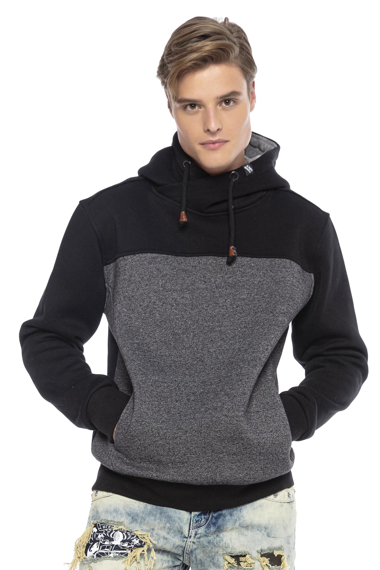 CL430 Men's Hooded Sweatshirt Color Blocking