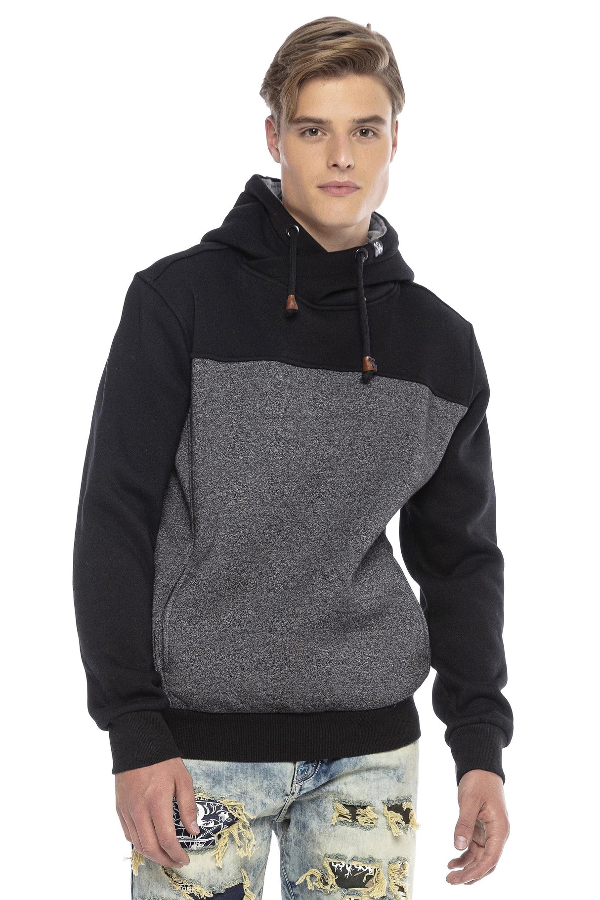 CL430 Men's Hooded Sweatshirt Color Blocking