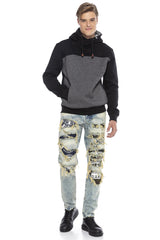CL430 Men's Hooded Sweatshirt Color Blocking