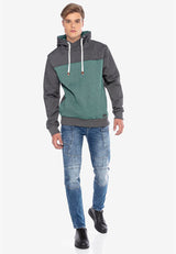 CL430 Men's Hooded Sweatshirt Color Blocking
