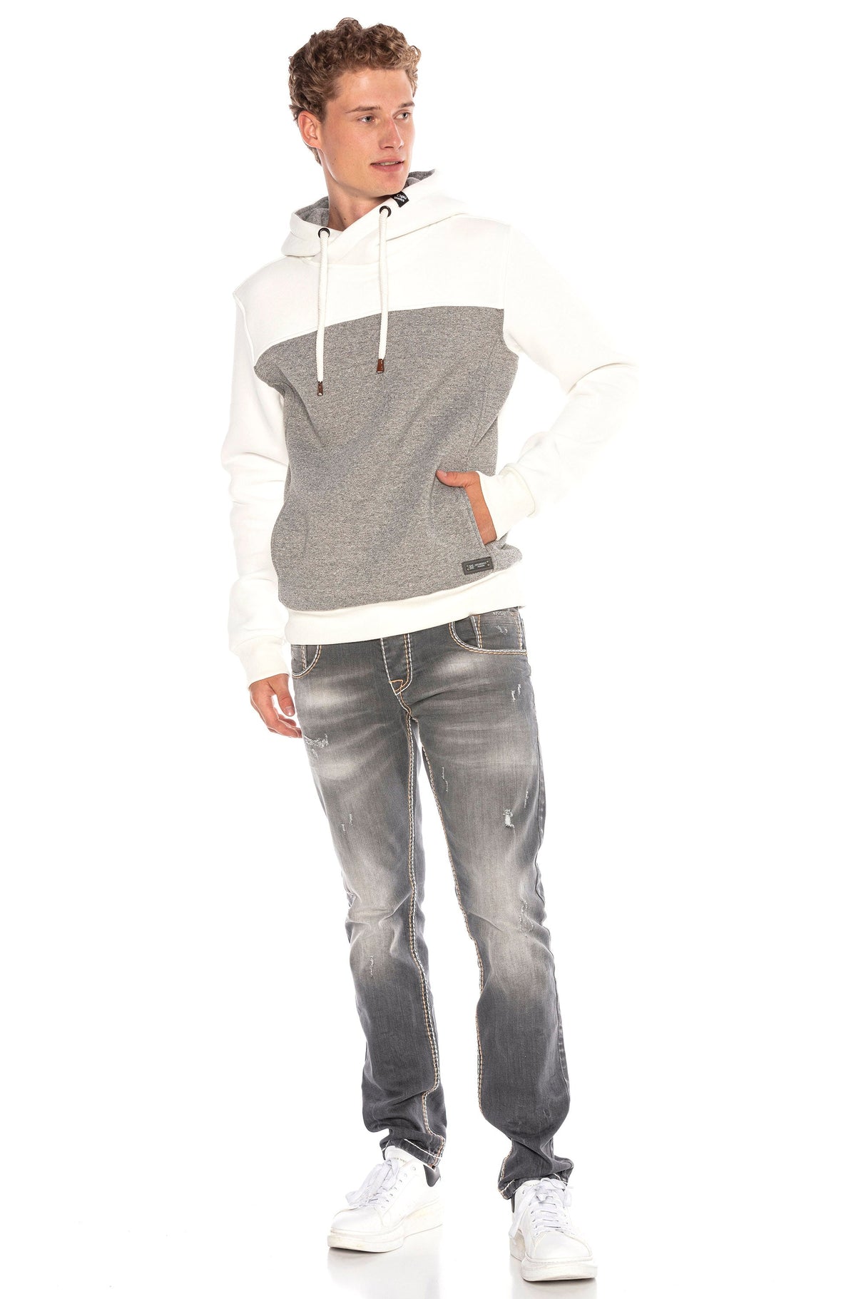 CL430 Men's Hooded Sweatshirt Color Blocking
