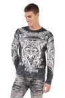 CL449 Men's long-sleeved shirt with large print