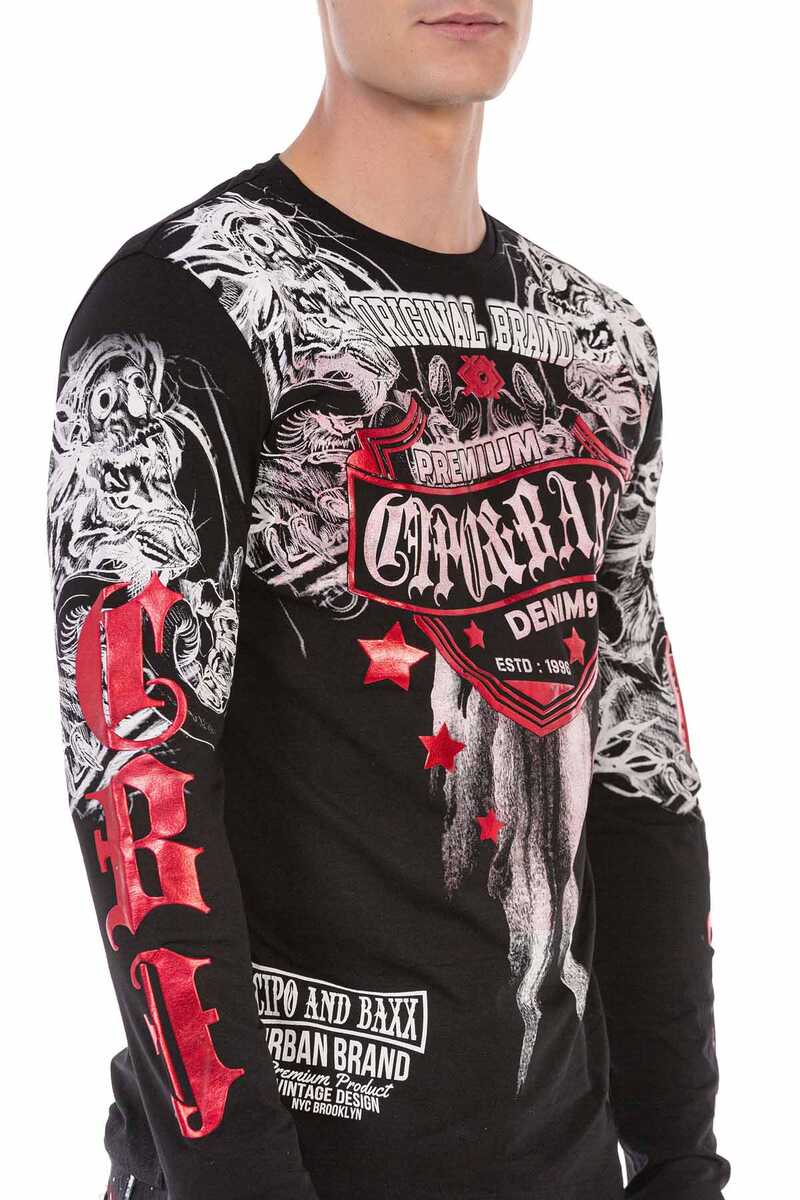 CL450 men's long-sleeved shirt with cool brand print