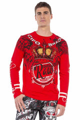 CL451 Men's long-sleeved shirt with large print