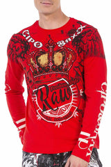 CL451 Men's long-sleeved shirt with large print