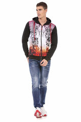 CL458 Men's sweat jacket with cool skull prints