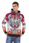 CL469 Men's hooded sweatshirt with cool all-over print
