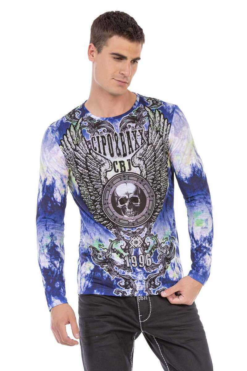 CL471 Men's long-sleeved shirt with trendy prints