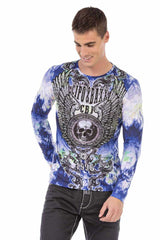 CL471 Men's long-sleeved shirt with trendy prints